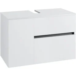 Loft24 Wisla - Badmeubel 80 cm 1-lade, 1 klep, 1 deur wit spaanplaat