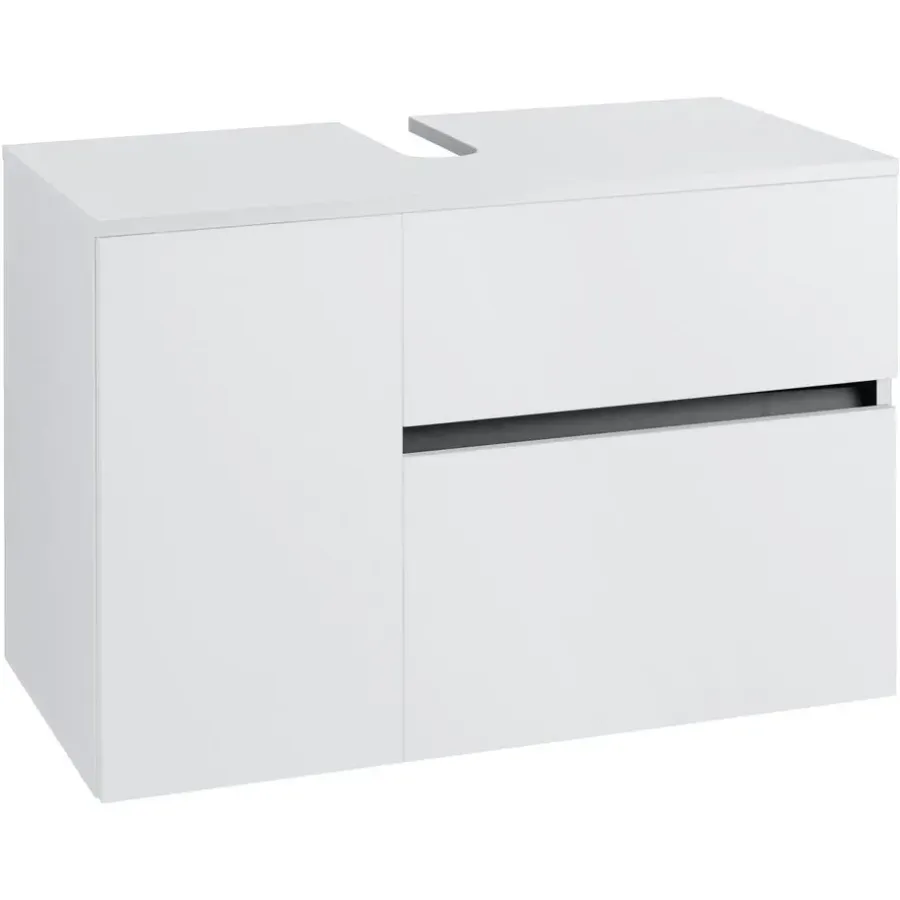 Loft24 Wisla - Badmeubel 80 cm 1-lade, 1 klep, 1 deur wit spaanplaat