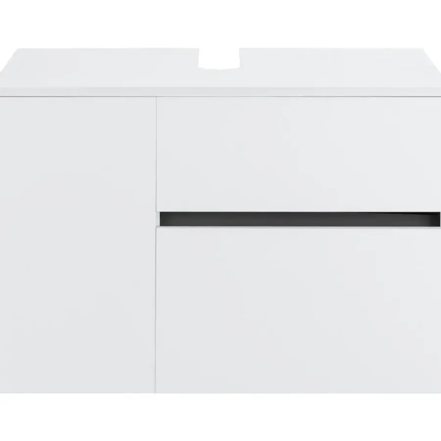 Loft24 Wisla - Badmeubel 80 cm 1-lade, 1 klep, 1 deur wit spaanplaat