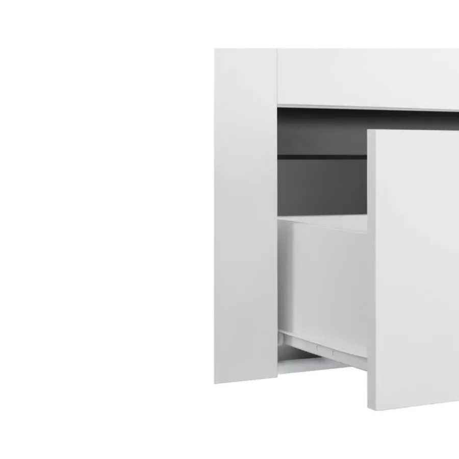 Loft24 Wisla - Badmeubel 80 cm 1-lade, 1 klep, 1 deur wit spaanplaat