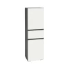 Loft24 Wisla - Midi-kast 1 lade, 2 deuren in wit/antraciet spaanplaat