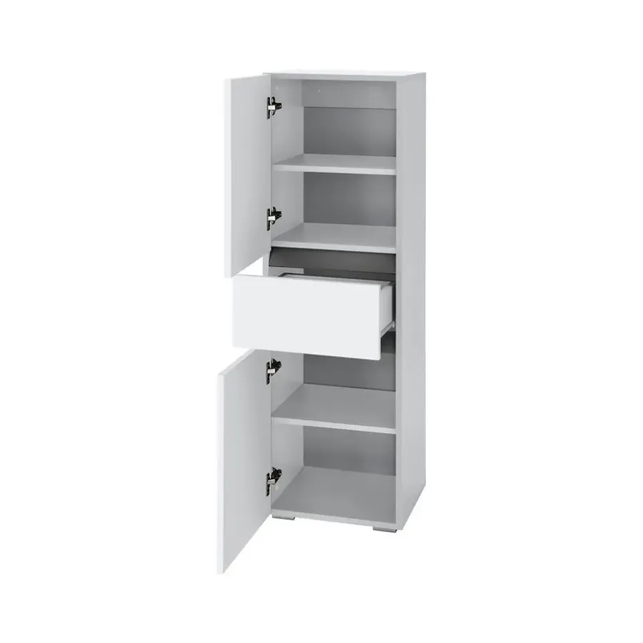 Loft24 Wisla - Midikast met 2 deuren en 1 lade in wit