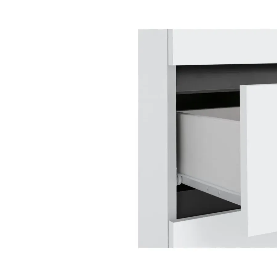 Loft24 Wisla - Midikast met 2 deuren en 1 lade in wit