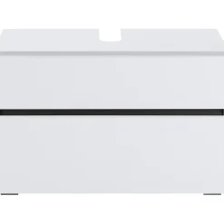 Wastafelkasten-Loft24 Wisla - Onderkast 80 cm met 1 lade + 1 klep in witte spaanplaat