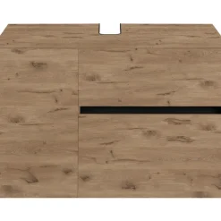 Wastafelkasten-Loft24 Wisla - Wastafelonderkast met 1 deur / 1 klep / 1 lade in eikenoptik