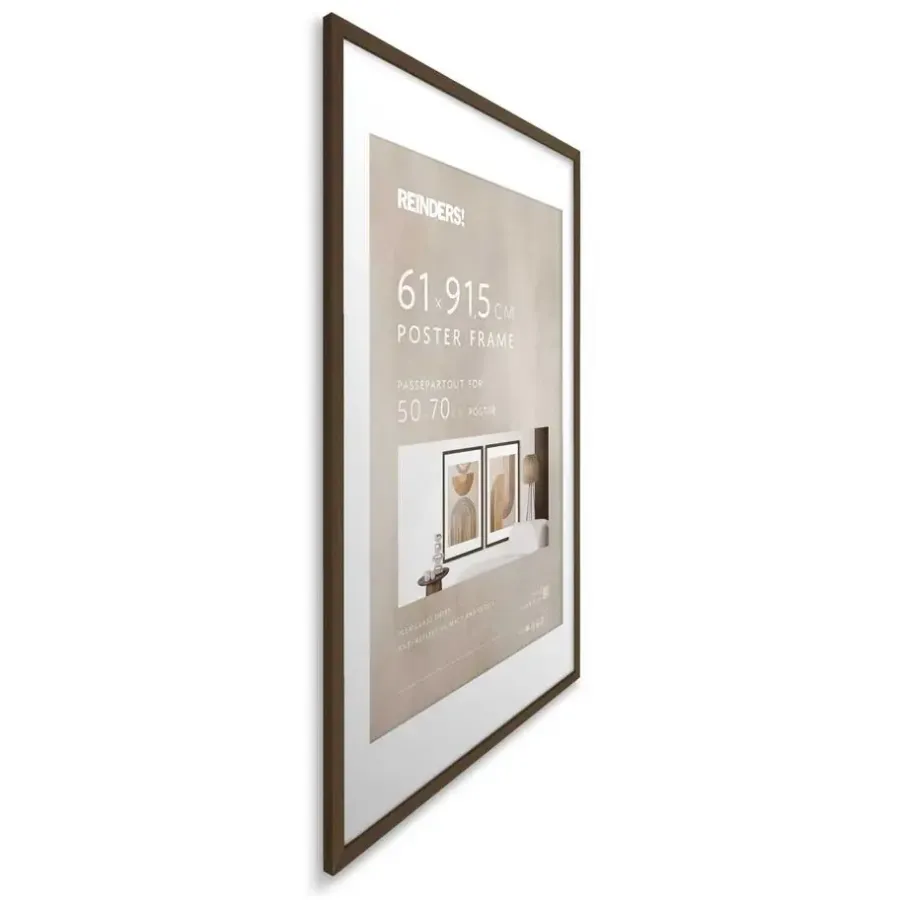 Reinders Wissellijst hout Poster 61x91,5 of 50x70 Walnoot - 61 x 91,5