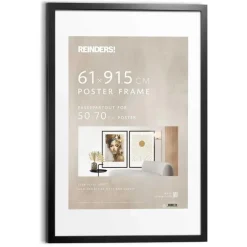 Fotolijsten-Reinders Wissellijst hout Poster 61x91,5 of 50x70 Zwart - 61 x 91,5