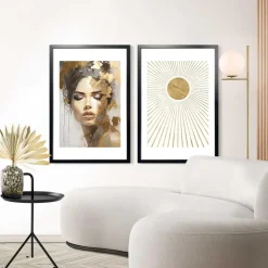 Fotolijsten-Reinders Wissellijst hout Poster 61x91,5 en 50x70 Zwart 2-pack - 61 x 91,5