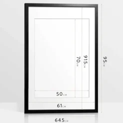 Fotolijsten-Reinders Wissellijst hout Poster 61x91,5 en 50x70 Zwart 2-pack - 61 x 91,5