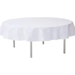 Tafelkleden-Santex Wit rond tafelkleed/tafellaken 180 cm non woven polypropyleen