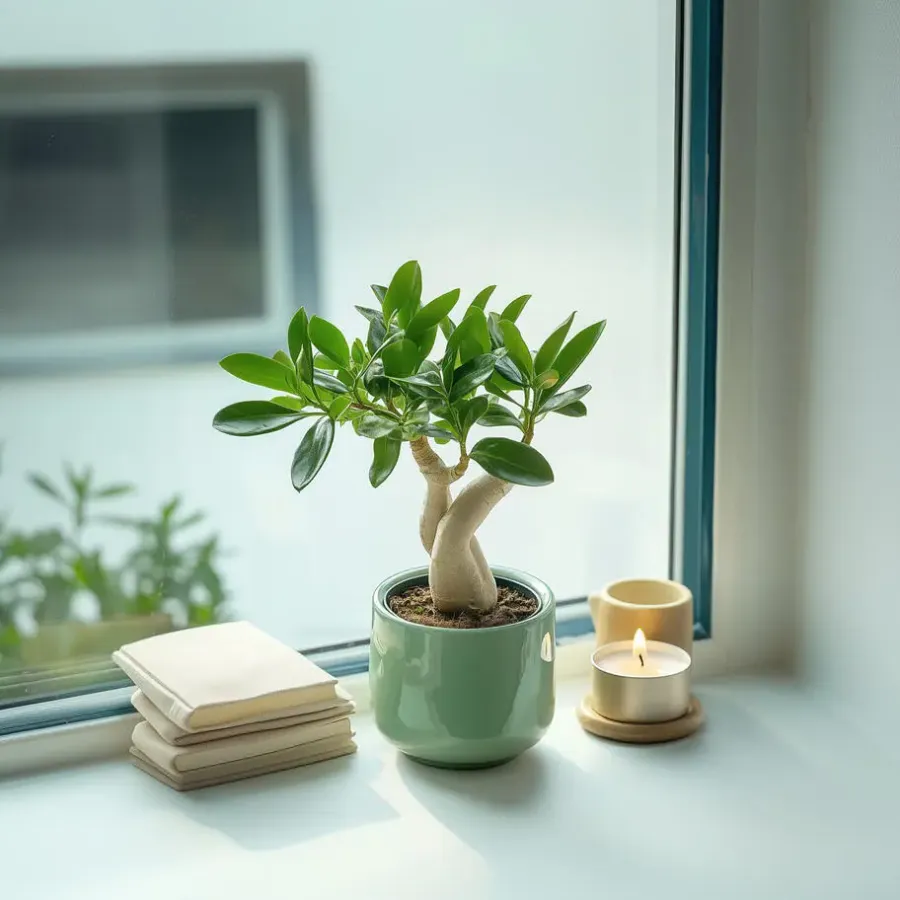 Kamerplanten-Plant in a Box Woestijnroos - Set van 4 - Adenium obesum - Hoogte 25-40cm - ⌀10,5cm
