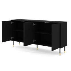 Homlando WOODY dressoir 4D 180 cm mat zwart