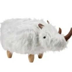 Leen Bakker WOOLLY - Dierenpoef - Wit - Nepbont