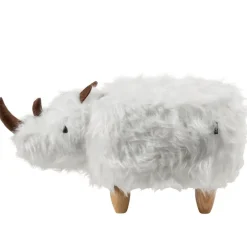 Leen Bakker WOOLLY - Dierenpoef - Wit - Nepbont