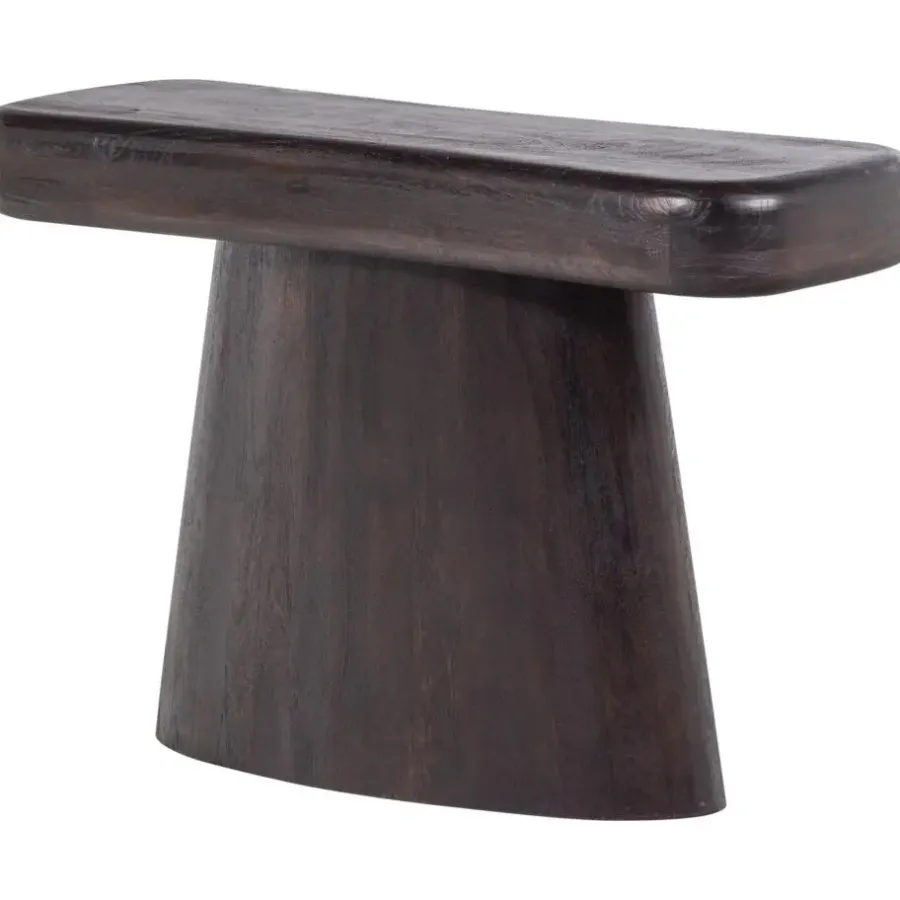 Sidetables-WOOOD Amco Sidetable - Mango Hout - Zwart - 76x120x40