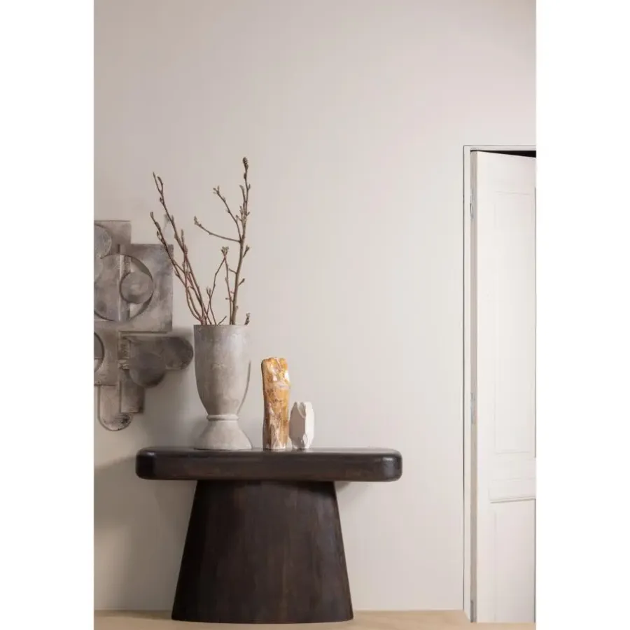 Sidetables-WOOOD Amco Sidetable - Mango Hout - Zwart - 76x120x40