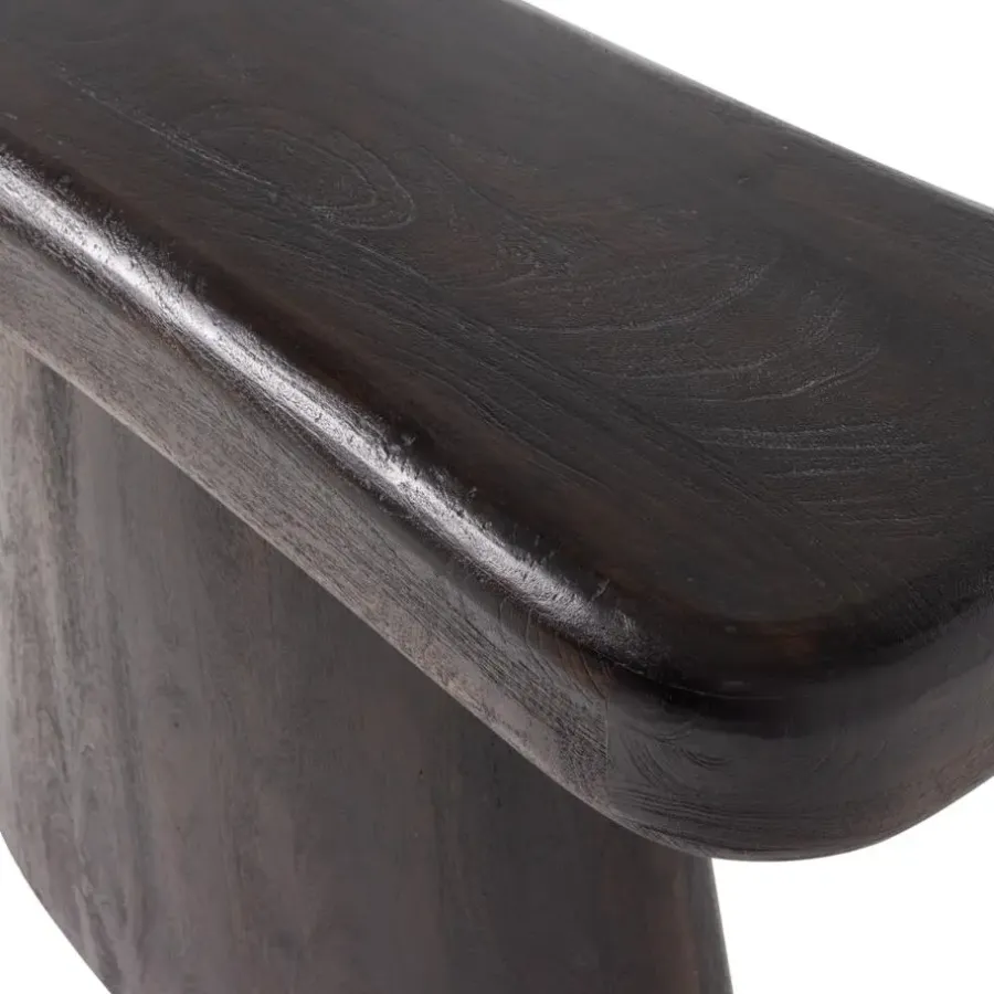 Sidetables-WOOOD Amco Sidetable - Mango Hout - Zwart - 76x120x40