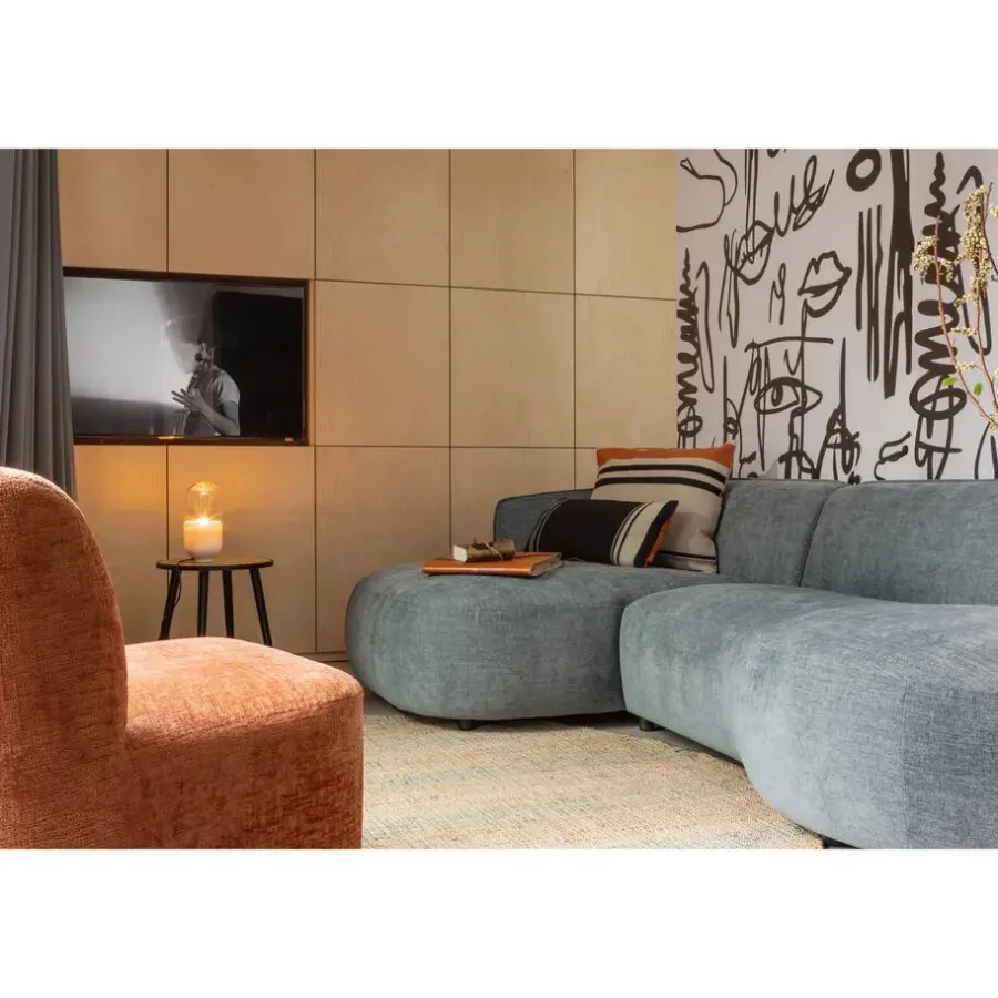 Fauteuils-WOOOD Atty Draaifauteuil - Polyester - Bloesem - 75x74x65