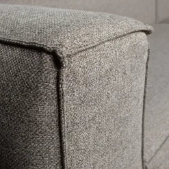 WOOOD Bean Hoekbank Incl. Kussens Rechts - Melange - Grijs - 73x305x96