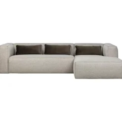 WOOOD Bean Hoekbank Incl. Kussens Rechts - Melange - Grijs - 73x305x96