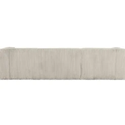 2,5 En 3-Zits Banken-WOOOD Bean Hoekbank Links - Ribstof - Naturel - 73x305x96