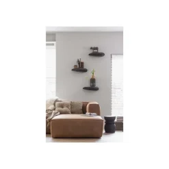 2,5 En 3-Zits Banken-WOOOD Bean Hoekbank Rechts - Ecoleer - Cognac - 73x305x96