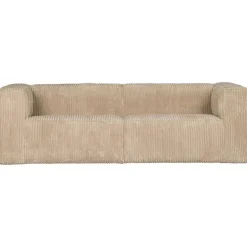 WOOOD Bean 3,5-Zits Bank - Ribstof - Travertin - 73x242x96