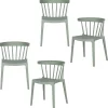 WOOOD Bliss Tuinstoelen - Kunststof - Jadegroen - Set van 4
