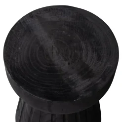 WOOOD Borre Kruk - Hout - Zwart - 40x28x28