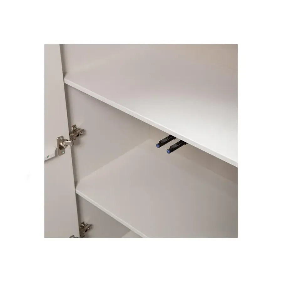 Wandkasten-WOOOD Cadiz Opbergkast - Grenen - Mist - 135x85x40