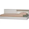 1-Persoons Bedden-WOOOD Carter Bed - Grenenhout - Wit - 90x200