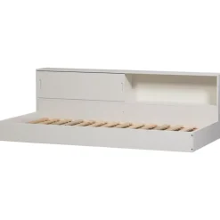 1-Persoons Bedden-WOOOD Carter Bed - Grenenhout - Wit - 90x200