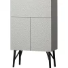 WOOOD Carved Drankkast - Hout - Mist - 146x90x46