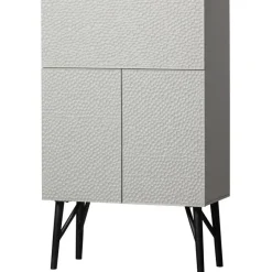 WOOOD Carved Drankkast - Hout - Mist - 146x90x46