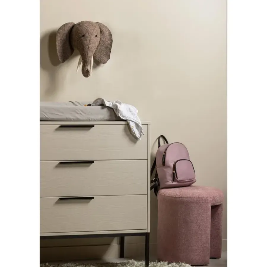 Krukjes-WOOOD Charlie Kruk - Chenille - Blush - 47x45x45