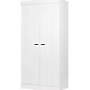 WOOOD Connect Kledingkast 2-Deurs - Grenen - Wit - 195x94x53