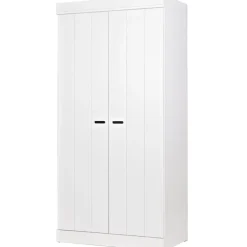 WOOOD Connect Kledingkast 2-Deurs - Grenen - Wit - 195x94x53