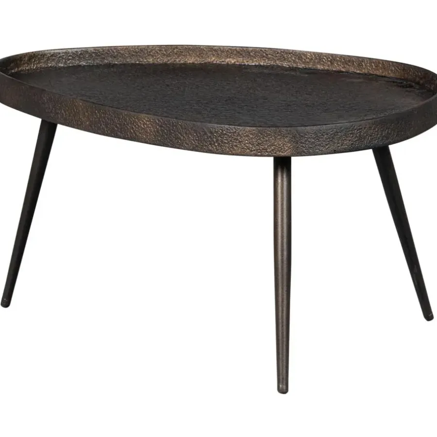 Bijzettafels-WOOOD Crude Bijzettafels - Zink - Antique Bronze - 39x71x52