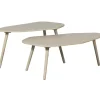 WOOOD Davina Bijzettafels - MDF - Dust - 40x90x50