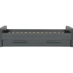 WOOOD Dennis Bed Excl Lade - Grenen - Staal Grijs - 53x219x95