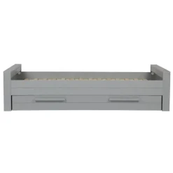 1-Persoons Bedden-WOOOD Dennis Bed Excl Lade - Grenen - Betongrijs - 53x219x95