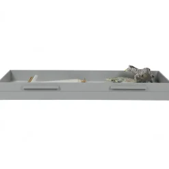 1-Persoons Bedden-WOOOD Dennis Bed Excl Lade - Grenen - Betongrijs - 53x219x95