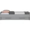WOOOD Dennis Bed Incl. Lade/Lattenrol - Betongrijs - 53x219x95