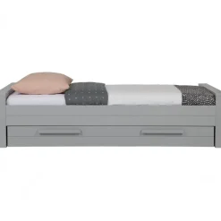 WOOOD Dennis Bed Incl. Lade/Lattenrol - Betongrijs - 53x219x95
