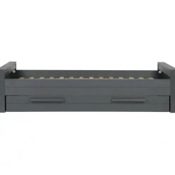 WOOOD Dennis Bed Incl.Bedlade/Lattenrol - Grenen - Staalgrijs -219x95