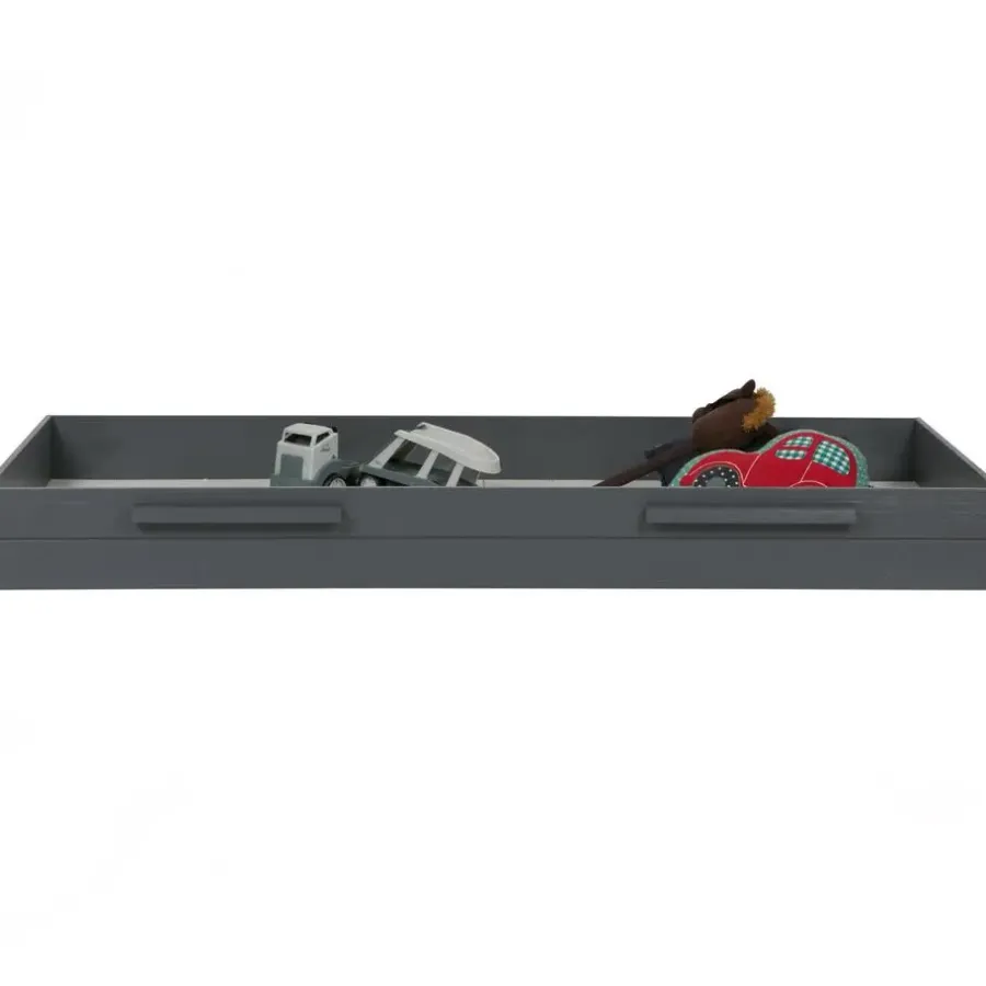 WOOOD Dennis Bed Incl.Bedlade/Lattenrol - Grenen - Staalgrijs -219x95