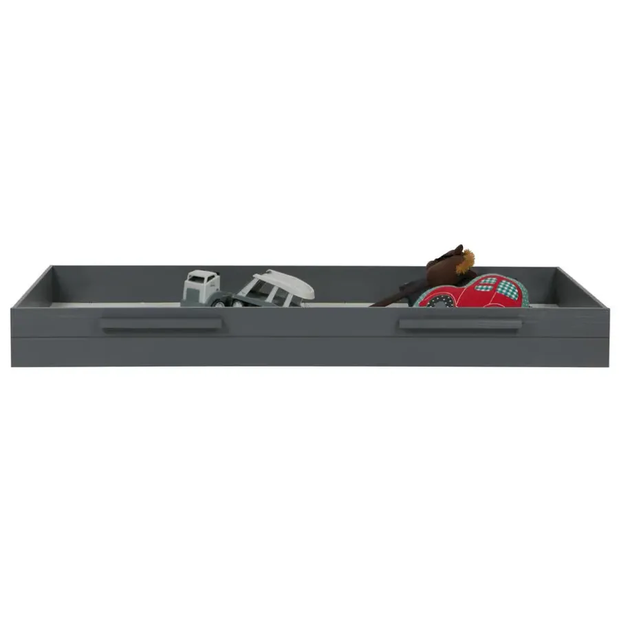 WOOOD Dennis Bed Incl.Bedlade/Lattenrol - Grenen - Staalgrijs -219x95