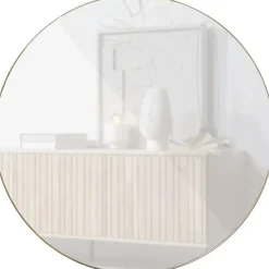 Spiegels-WOOOD Doutzen Spiegel - Metaal - Goud - 115x115x5
