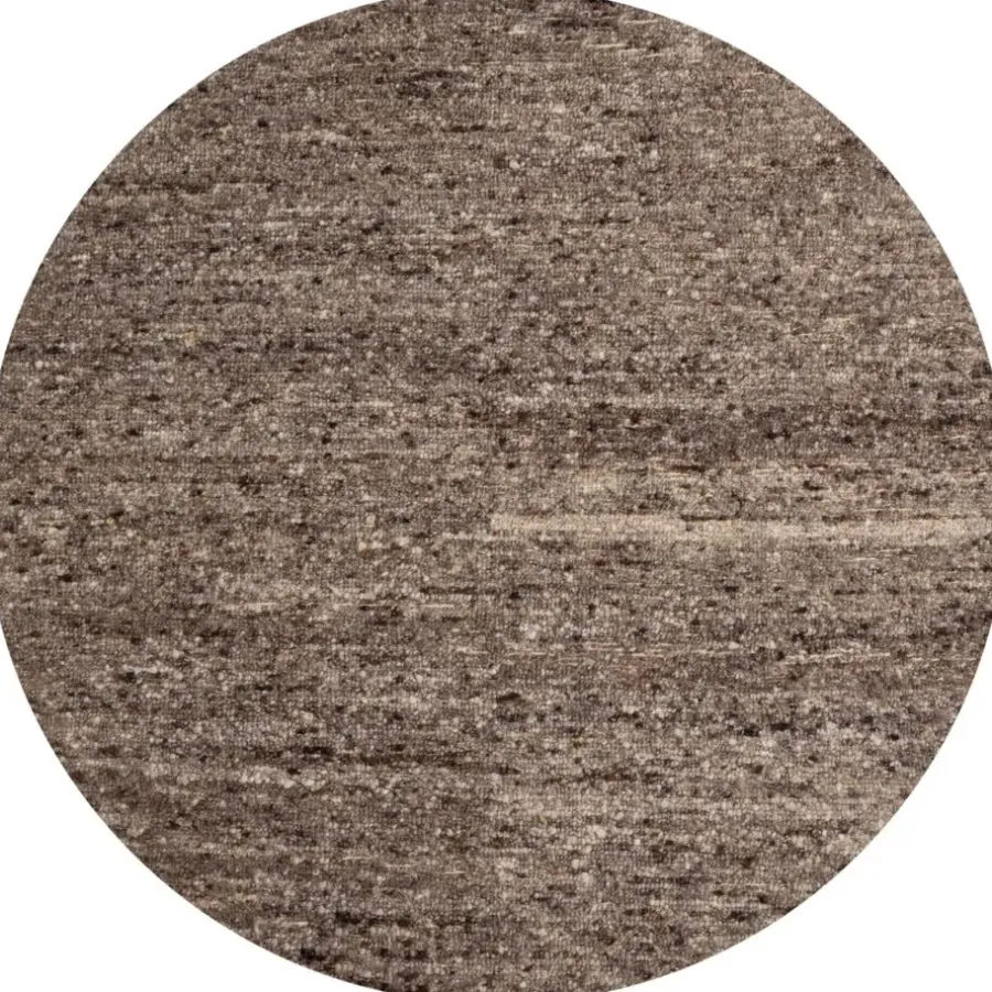 WOOOD Efia Vloerkleed Rond - Wol - Bruin Melange - Ø200 cm