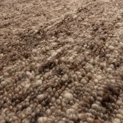WOOOD Efia Vloerkleed Rond - Wol - Bruin Melange - Ø200 cm
